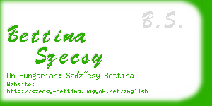 bettina szecsy business card